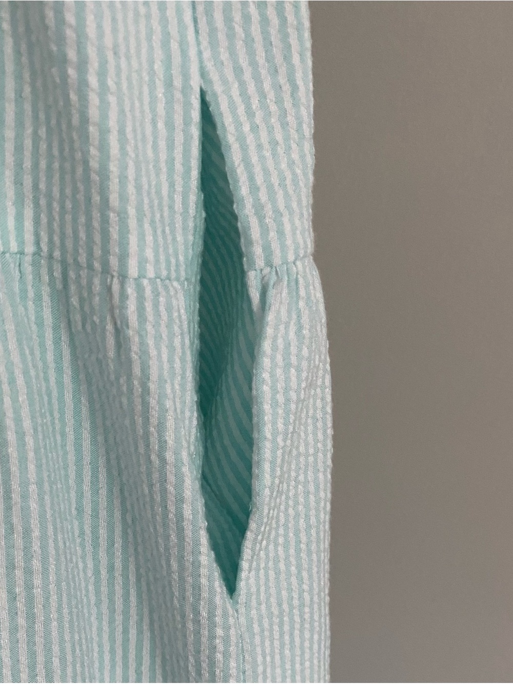 Anthropology Denimist Turquoise and White Striped Tiered Maxi Dress - Picture 10 of 11